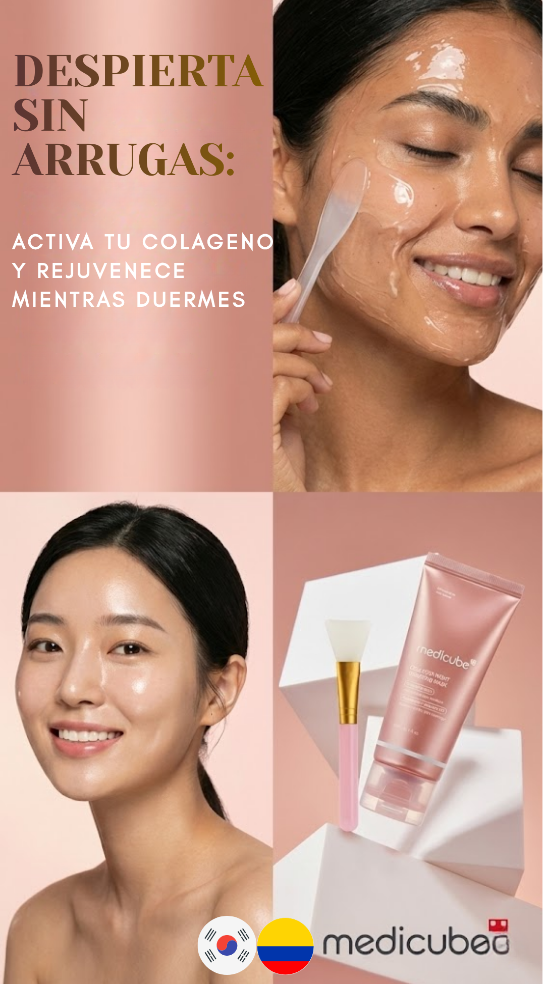 MEDICUBE®️ Collagen Night Wrapping Mask (Mascarilla Intensiva de Colágeno)